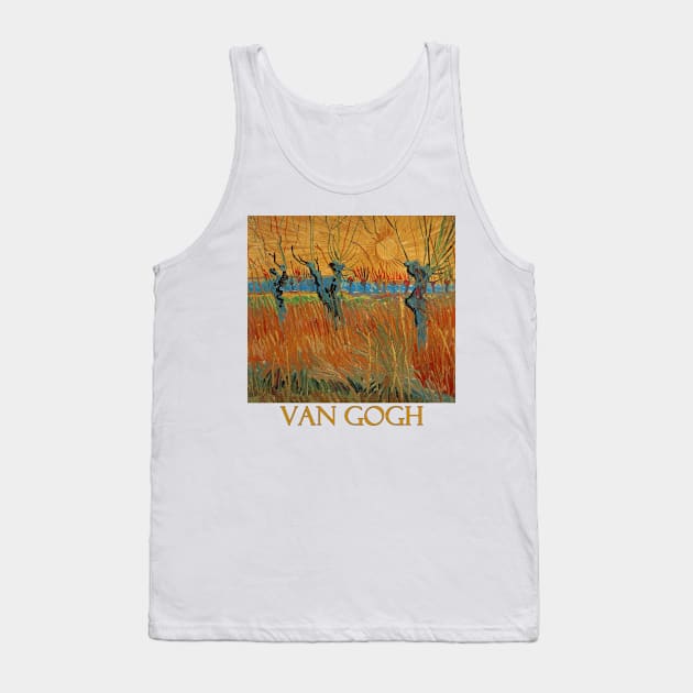 Pollard Willows at Sunset by Vincent van Gogh Tank Top by Naves